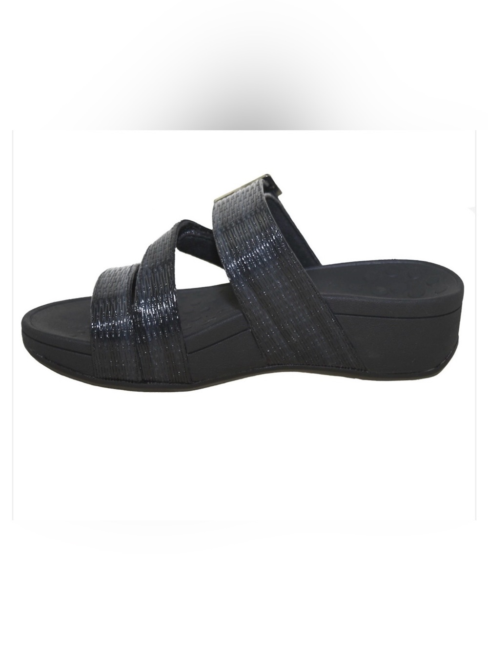 Vionic Women's Pacific Rio Adjustable Platform Sandal Woven Black - Picture 3 of 8